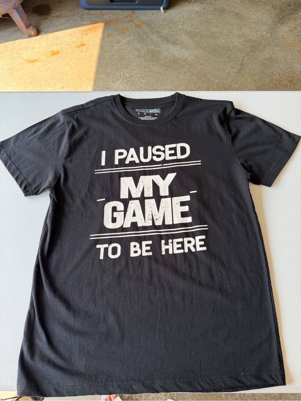 Unisex Adult Black Graphic 'I Paused My Game To Be Here' T-Shirt
